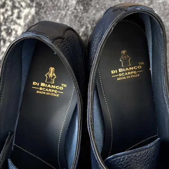 Di bianco Men's Navy Leather Shoes - Picture 2 of 5
